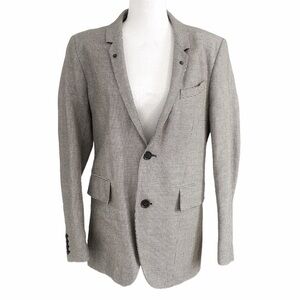 DIESEL BLACK GOLD LABEL MEN'S LINEN BLEND TEXTURED BLAZER - S